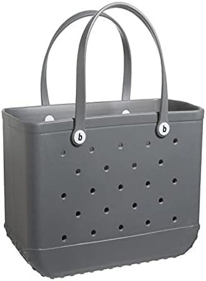 Whimsical EVA Silicone Handbag Summer Beach Bag Waterproof Sandproof Outdoor Tote Bag Portable Travel Bag Beach Sports Waterproof Handbag (Grey) - Image 1